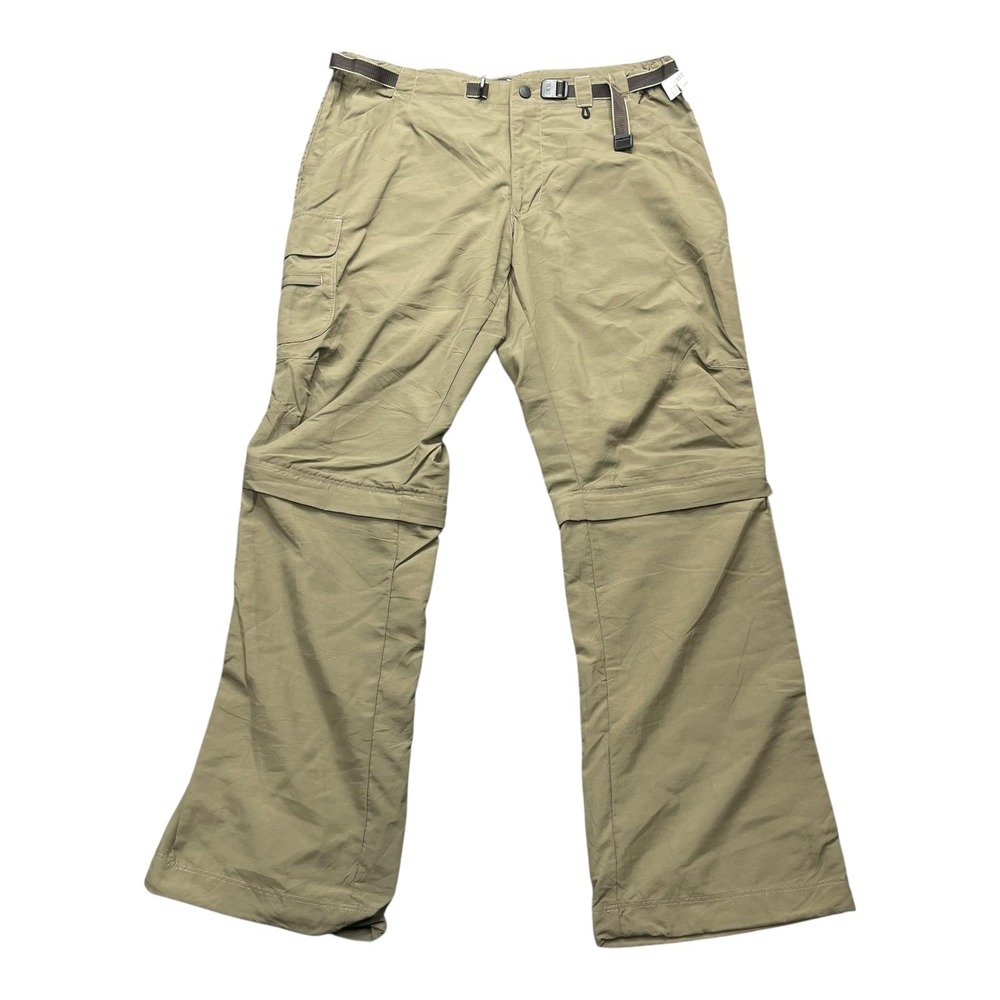NEW REI Convertible Hiking Pants Womens 12P‎ Khaki Green Zip Off Cargo UPF 30+